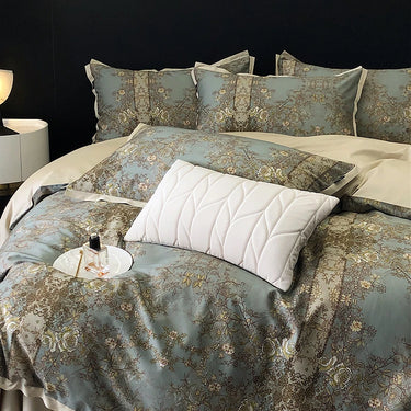 Luxury American Vintage Print 1000TC Egyptian Cotton Bedding Set